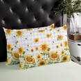 thumbnail image 4 of Yellow Sunflower Throw Pillow Cover 16 x 24 Inch Decorative Pillow Cover Grey Plaid Country Bee Farmhouse Floral Lumbar Pillowcase Seasonal Rectangle Cushion Case for Couch Sofa Bed Living Room, 4 of 7