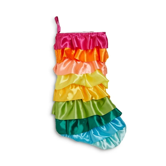 Bloomingdale’s Ruffled Rainbow Stocking