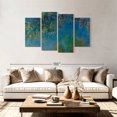 thumbnail image 2 of Elephant Stock Wisteria 1925 Wall Art - Horizontal Multi Panel Canvas - Living Room Wall Decor - Abstract Multi Panel - Blue And Green Decor By Claude Monet - 75" x 48", 2 of 4