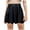Black, variant on Girls Metallic Skater Skirt Sparkly Shiny Flared Pleated A-Line Mini Skort Silver 5-6 Years