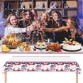 thumbnail image 6 of JoyMoreHome 4th of July Tablecloth Decorations,Disposable Patriotic Plastic Table Cover, Red White and Blue Decorations with Star Stripe Sign for Patriotic Independence Veterans Memorial Day, 6 of 7