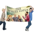 thumbnail image 2 of El Loto Blanco Bandera impresa con temática, regalo perfecto para fanáticos, amigos y familiares, y adecuada para actividades al aire libre e interiores, decoraciones de fiesta. 90 cm × 150 cm., 2 of 6