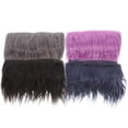 thumbnail image 1 of Shisuyan Faux Fur Fabric Strips Gray Acrylic Polyester 4Pcs 9.4X7.9In, 1 of 9