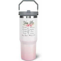 30 oz Christian Tumbler with Handle and Flip Straw, Vacuum Insulated Water Bottle Stainless Steel, Leak Proof Travel Mug, Inspirational Religious Belief Gifts for Her Women Girl Christmas Mothers Day