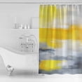 thumbnail image 2 of Shower Curtain Bathroom Set Modern Minimalist Yellow Gray Waterproof Fabric Shower Curtains with Grommets&Hooks Abstract Blurry Color Block Privacy Bath Curtain for Bathtub 36x72in, 2 of 7
