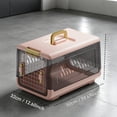 thumbnail image 6 of Pet Cat Carrier, Kennel Crate Airline Kitty Travel Cage Plastic Lightweight and Safe to Carry for Puppy Bunny Cats, Pink, 50*32*31.5cm, 6 of 6