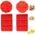 thumbnail image 1 of Juego de 4 piezas de utensilios para hornear para muffins perfectos, moldes antiadherentes de silicona para waffles y pasteles, 1 of 8