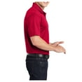 thumbnail image 3 of Yellow Rooster Men's Polyester Micropique Sport-Wick Polo Shirt Deep Red XL, 3 of 7