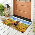 thumbnail image 3 of Vintage Bloodhound Says Hello Mother's Day Summer Sunflower Field Doormat Dog Lover Indoor Outdoor Welcome Mat - 12005, 3 of 5