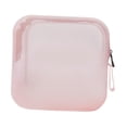 thumbnail image 4 of Bolsa de maquillaje portátil con cremallera para mujer, bolsa compacta para cosméticos rosa, 4 of 9
