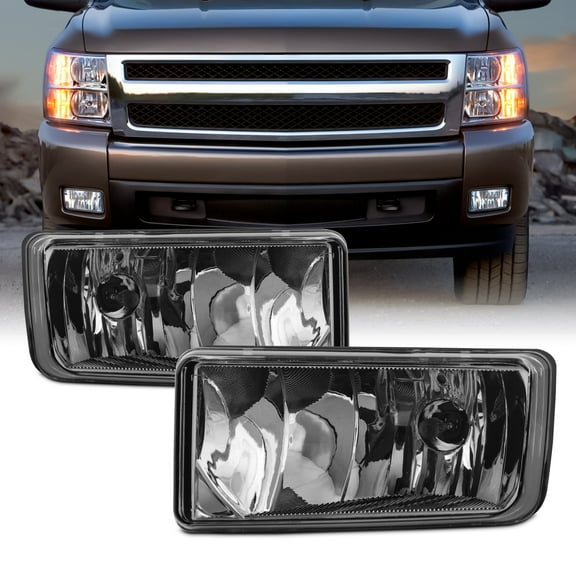 AKKON - For 2007-2013 Chevy Silverado Suburban Tahoe Avalanche Bumper Clear Fog Lights w/Bulbs Replacement