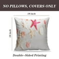 thumbnail image 2 of LALILO Throw Pillow Covers Starfish And Sand Beach Summer Flat Space Cushion Cover 18" x 18", 2 Pack, 2 of 6