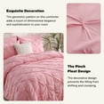 thumbnail image 3 of Sheet&Joy 7 Pieces Pinch-Pleated Comforter Set, Pink King Size, 3 of 8