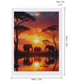 thumbnail image 2 of Diamond Art Kits for Adults, Elephants Sunset Reflection Serengeti 5D Diamond Painting Kits for Adults Beginners, DIY Full Drill Diamond Painting, Gem Art and Crafts 12x16, 2 of 7