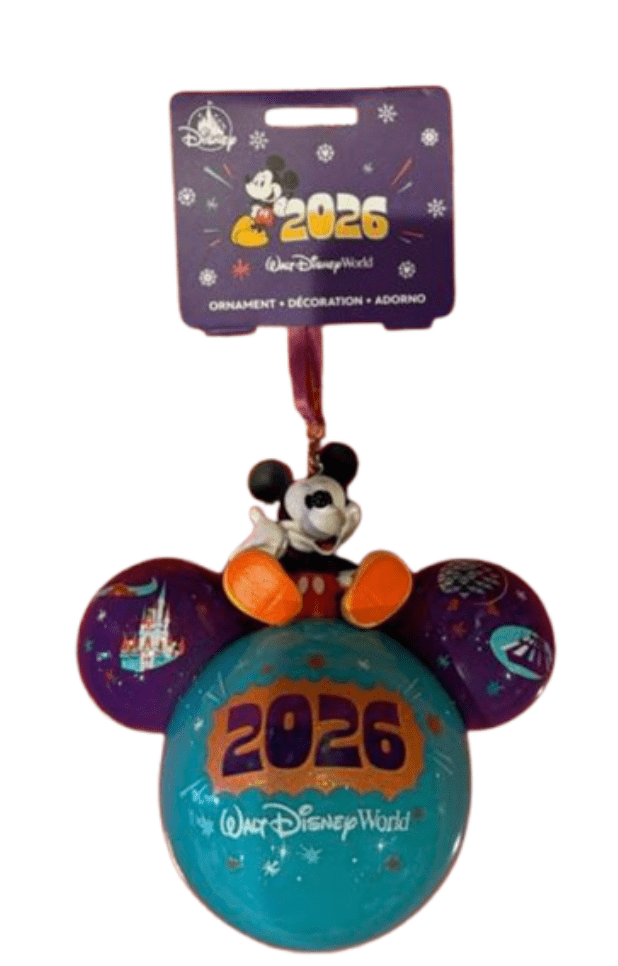 Disney Parks WDW Mickey Mouse 2026 Icon Christmas Ornament New W