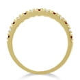 thumbnail image 3 of Diamond and Garnet Ring Guard Stackable Band 14K Yellow Gold (0.37ct), 3 of 6