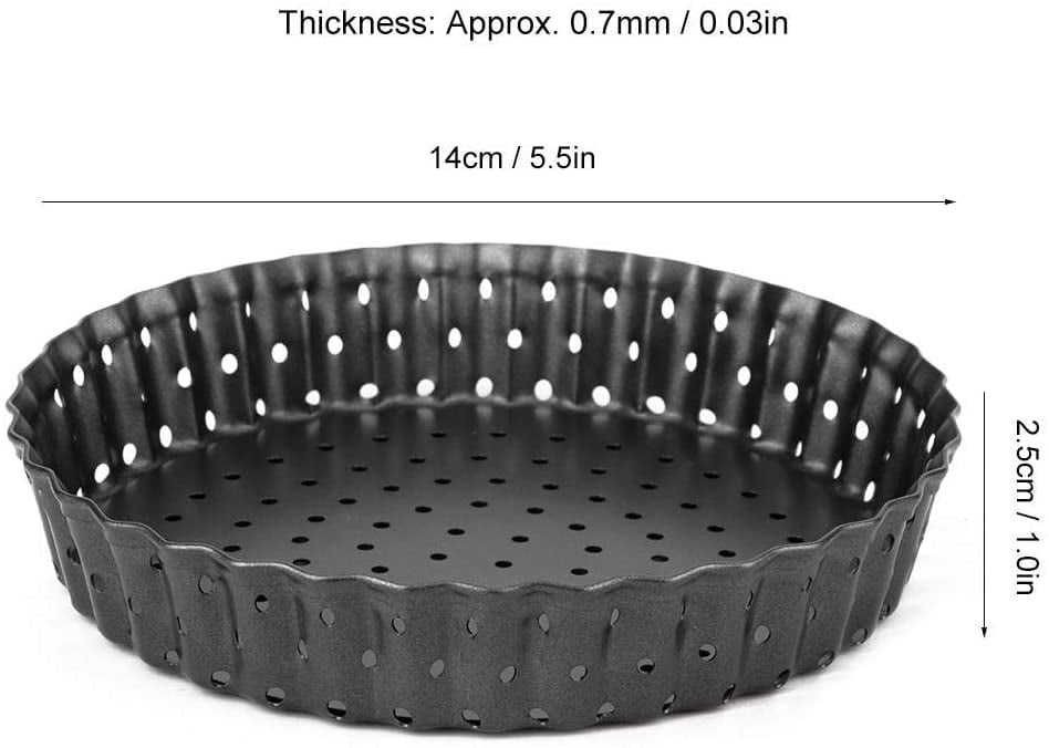 8 Inch Carbon Steel Pizza Pan with Holes for Oven 5.5/8/9 Inch Pizza Tray Deep Dish Pizza Pan Non-Stick Bakeware with Removable Bottom 