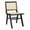 Black/Natural, variant on SAFAVIEH Couture Hattie Contemporary Rattan Solid Dining Chair, Black (Set of 2)