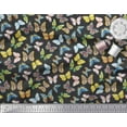 thumbnail image 3 of Soimoi Black Rayon Crepe Fabric Colorful Butterfly Printed Craft Fabric by the Yard 46 Inch Wide, 3 of 3