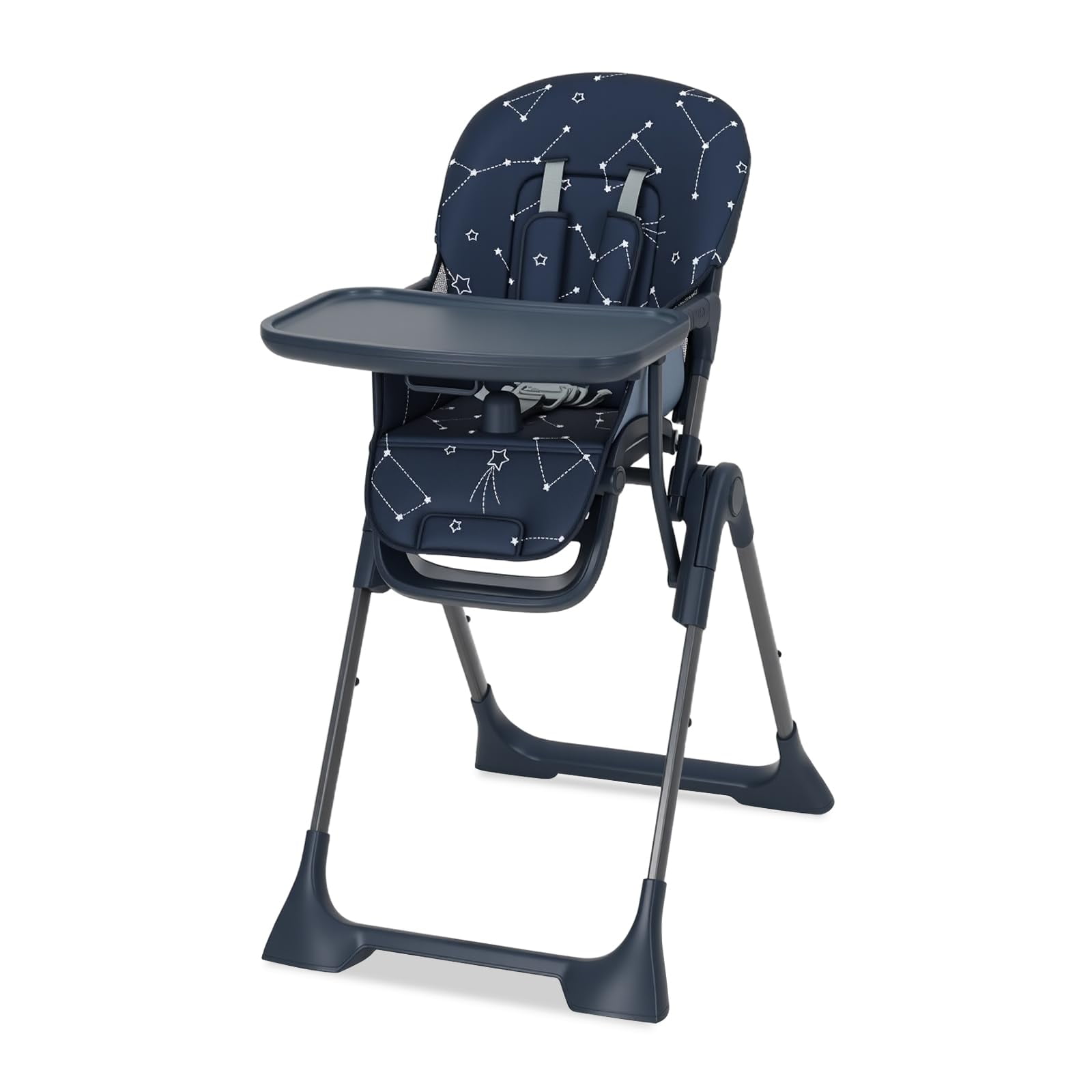 Baby High Chair,Foldable High Chair for Babies and Toddlers,Height Adjustable Feeding Chair, Adjustable Backrest and Footrest,Easy Assembly