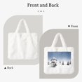 thumbnail image 2 of Yiaed Snowman And Christmas Tree Print Fluffy Shoulder Bag Plush Bags Women Ladies Tote Bag Fluffy White Furry Purse Handbag for Autumn and Winter, 2 of 7