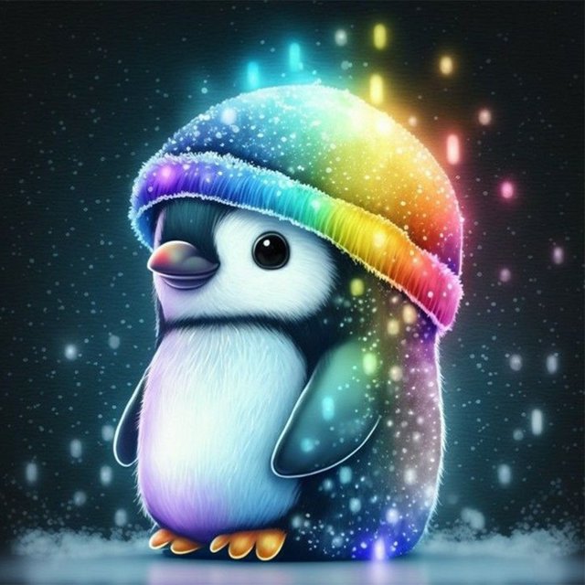 Diamond Painting 5D DIY Full Round Drill Penguin Kit Decoración del hogar (A6835) Hugtrwg Para estrenar