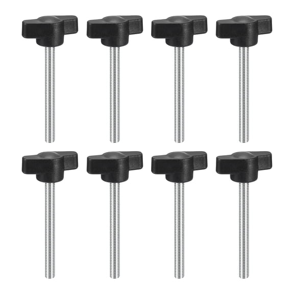 8Pack Metric Carbon Steel Clamping Screw Knob T Shaped Thumb Screws M5 x 50mm