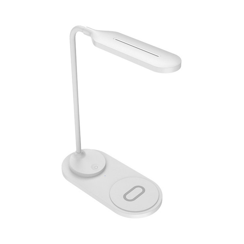 LED Desk Lamp with Wireless Charger, Dimmable Office Desk Light with