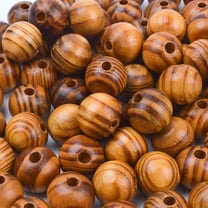 100pcs 16mm Wood Round Bead Natural Wood Spacer Beads Wooden Beads for Jewelry Making DIY