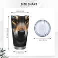 thumbnail image 4 of KLL Realistic Style Colorful Wolf Print 40oz Stainless Steel Insulated Car Cup with Spillproof Lid - Keep Your Drink Hot or Cold on the Go-Straw Three-piece Set, 4 of 8