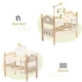 thumbnail image 3 of Robud 18" Doll Bunk Bed Baby Doll Beds Wooden Doll Cribs Cradle for 18 Inch Dolls Furniture Toy with Bedding,Fits Girls Dolls Bed,Yellow, 3 of 9