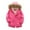 Hot Pink, variant on Kids Girls Quilted Pu-ffer Lined Jacket Thick Winter Coat Hooded Winter Water-proof Par-ka Outerwear Toddler Girl Coat