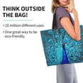 thumbnail image 2 of Fotbe Beautiful Blue Peacock Bolsa Tote Estética de Lona con Estampado para Mujer - Bolsa Reutilizable de Hombro Casual para Vacaciones, Compras, Trabajo y Gimnasio, 2 of 8