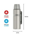thumbnail image 7 of Thermos Stainless King Vacuum Insulated Beverage Bottle, Matte Stainless Steel, 40oz, 7 of 7