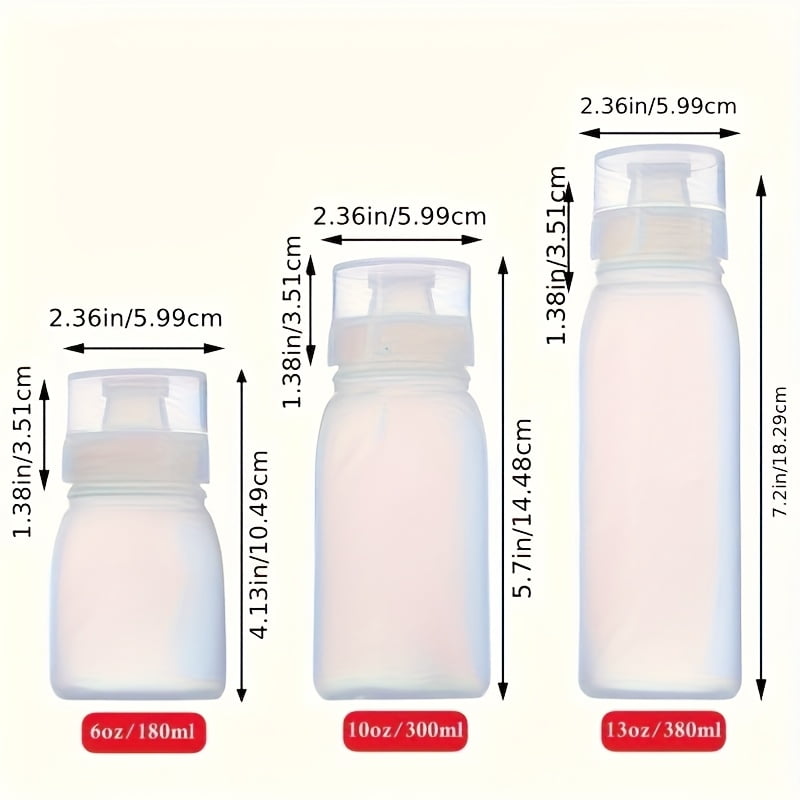 Porous Condiment Squeeze Bottles, Salad Dressing Container, Squeeze Bottles for Sauces, Botellas Exprimibles de Condimentos Syrup Dispenser Great for Ketchup, Salad, BBQ Sauce