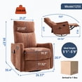 thumbnail image 2 of 360 Swivel Rocking Recliner Chair for Adults, Nursery Rocking Chair with Heat and Massage, Glider Reclining Chair for Small Space, Living Room, Bedroom (Chenille, Orange), 2 of 10