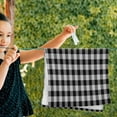thumbnail image 5 of Coolnut 2 Pieces Black and White Buffalo Plaid Hand Towels Set, Absorbent Soft Skin-Friendly Easy Care Towels for Bathroom Pool Gym Camp Travel College Dorm Hotel 14.4"x28.3" Wash cloth, 5 of 6