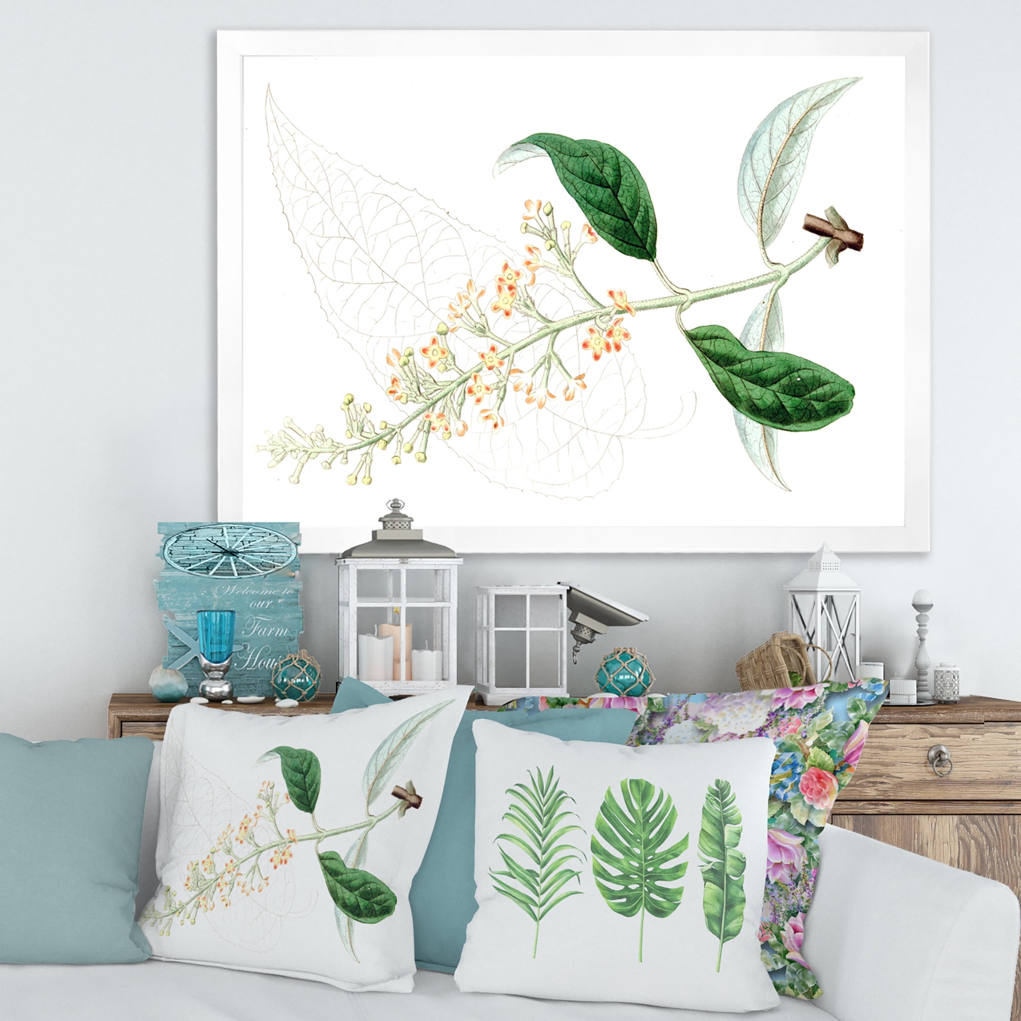 Designart 'Ancient Plant Life XXVII' Traditional Framed Art Print