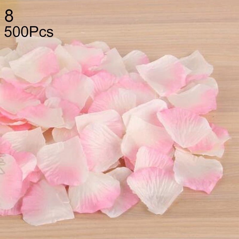 500X Orange Silk Artificial Fake Flower Rose Petals Confetti Wedding Party Decor 