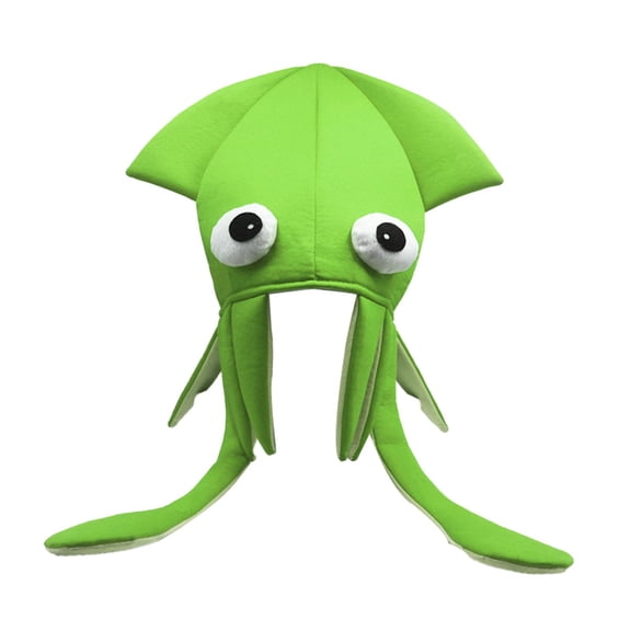 Wxqbjtam Squid Hat Animals Hat Headdress Headgear Novelty Fancy Dress Headwear Sea Animal green