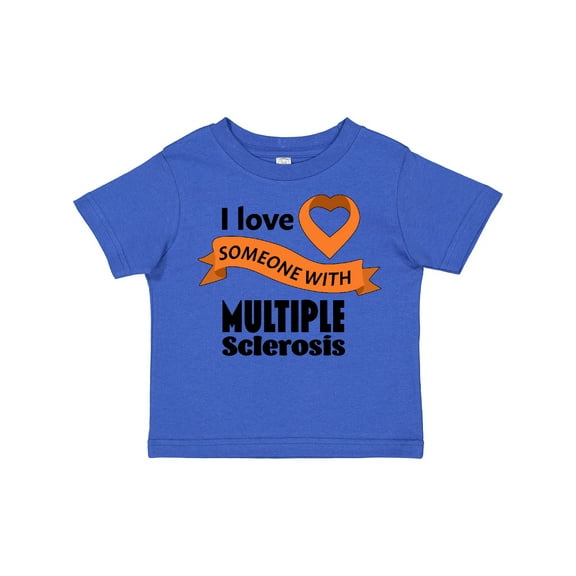 Inktastic I Love Someone with Multiple Sclerosis Orange Heart Ribbon Boys or Girls Toddler T-Shirt