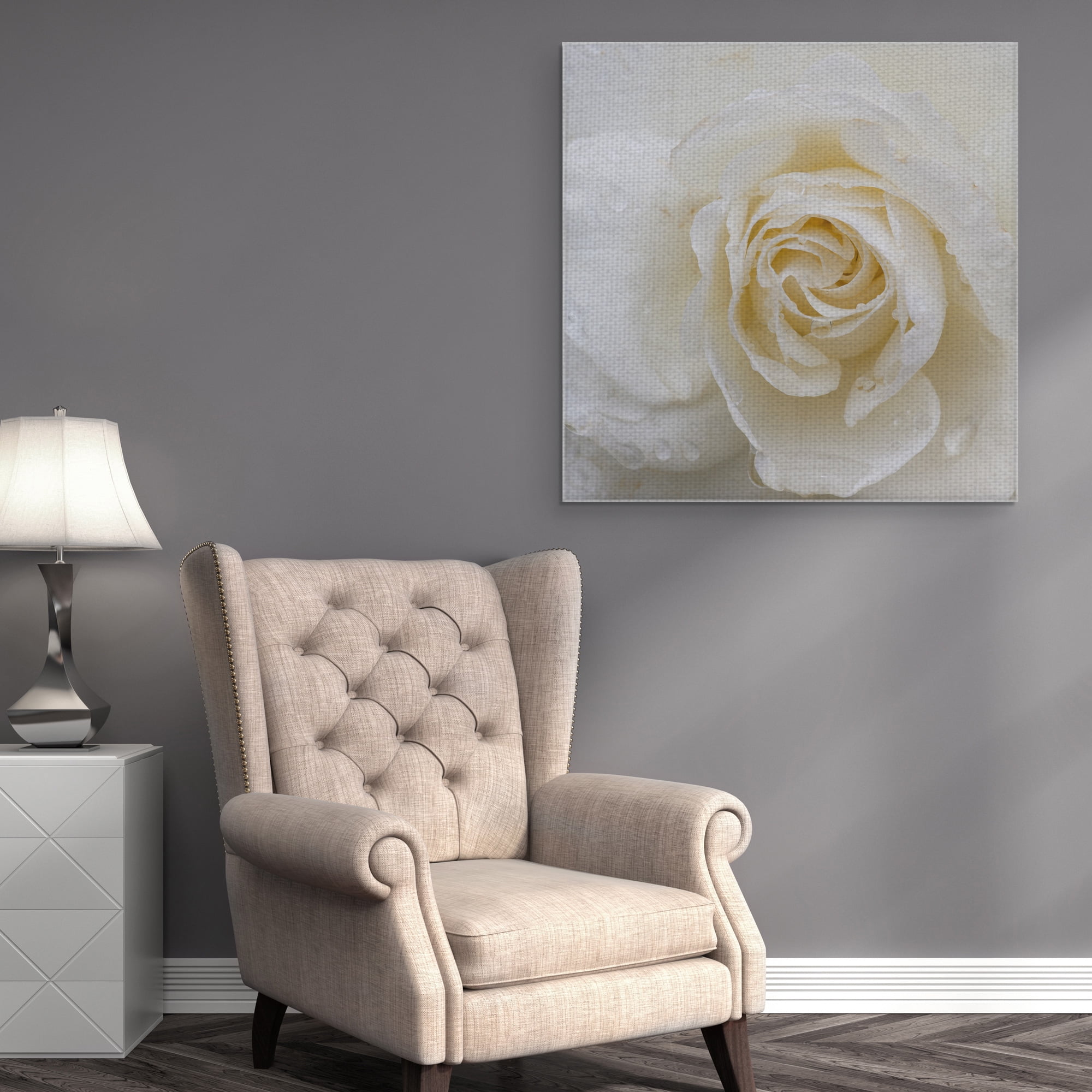 Masterpiece Art Gallery Dewdrops Of A Rose By Robin Constable Hanson Canvas Art Print 30" x 30"