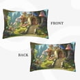 thumbnail image 3 of Binfone Cute Mushroom Town A Standard Size Pillowcase, Long Staple Pure Cotton Envelope Closure Pillow Cover (Pillow core not included),16"x24", 3 of 7