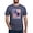 Heather Navy, variant on - American Flag Welder Design Welding Image T Shirt - Mens Tri-blend T-Shirt