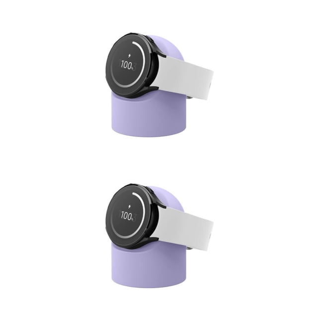 Injueey Soporte de carga de reloj conveniente y multifuncional Soporte de carga de reloj de silicona Corte preciso púrpura púrpura 2Conjunto
