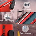 thumbnail image 2 of 2000MAH Emergency Hand Crank Radio, Portable Survival Solar Radio AM FM NOAA Weather with Earphone Jack SOS Alarm 4 Modes LED Flashlight, Phone Charger Type-C charger for Camping Hiking, 2 of 4