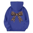 thumbnail image 6 of Girls Bow Sweatshirt Oversized Leopard Print Cute Long Sleeve Hoodie Kids Spring Lightweight Trendy Pullover Tops, 6 of 8