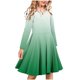 thumbnail image 1 of Odeerbi Niñas Manga Larga Gradiente Ballet Vestidos Stretchy A Line Twirly Skater Vestido Escuela Recital Cuello Redondo Vestido, 1 of 4