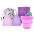 thumbnail image 2 of Silicone Menstrual Cup Ergonomic Structure Reusable Large Capacity Soft Menstrual Cup for Women, 2 of 5