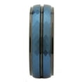 thumbnail image 5 of Metals Jewelry Men's / Women's Tungsten Carbide 8mm Wedding Band Hammered Black and Blue Plated Ring Size 11.5, 5 of 6
